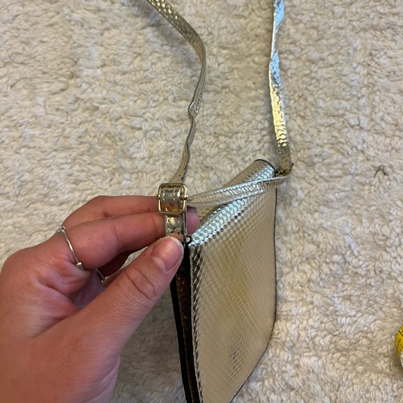 Gold Shimmer Crossbody Phone Bag - Picture 6 of 8